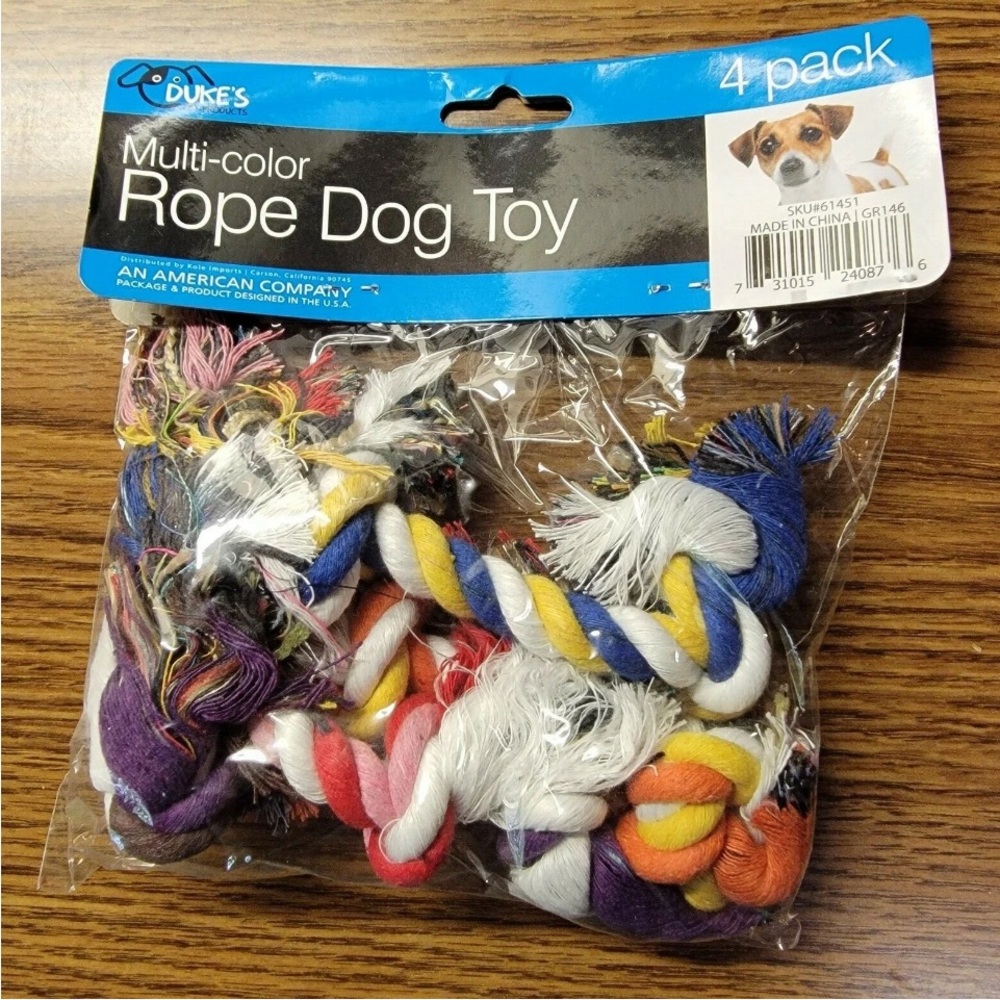 New Multi-Color Rope Dog Toy Set of 4 small dog 🐶